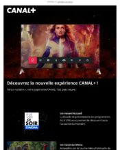 e-mailing - Marketing marque - Communication Produits - Nouveaux produits - Communication Services - Nouveaux Services - Canal + - 02/2020