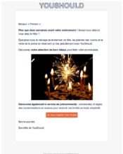 e-mailing - Marketing relationnel - Anniversaire / Fête contact - Youshould - 02/2020