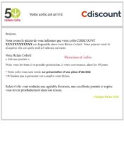 e-mailing - Transactionnels - Suivi de commande Expédition / Livraison - Cdiscount - 02/2020