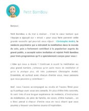 e-mailing - Marketing relationnel - Newsletter - Petit BamBou - 02/2020