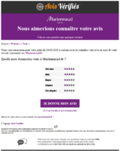 e-mailing - Enquêtes Clients - NPS / Avis clients - Marionnaud - 03/2020