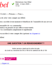 e-mailing - Transactionnels - Confirmation Ouverture de compte - Afibel - 03/2020