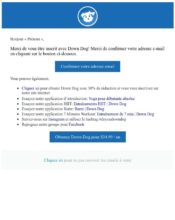 e-mailing - Transactionnels - Finalisation ouverture de compte/inscription - Down Dog - 03/2020
