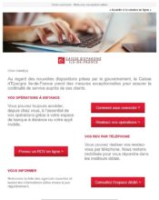 e-mailing - Marketing relationnel - Newsletter - Caisse d'epargne - 03/2020