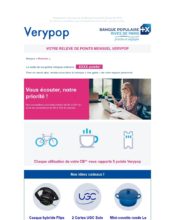 e-mailing - Marketing fidélisation - Points et statut - Verypop - 03/2020