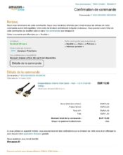 e-mailing - Transactionnels - Confirmation de commande - Amazon - 03/2020