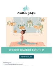 e-mailing - Marketing relationnel - Evénement - Cam's Yoga - 03/2020