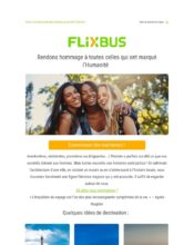 e-mailing - Marketing marque - Communication Produits - Nouveaux produits - Communication Services - Nouveaux Services - Flixbus - 03/2020