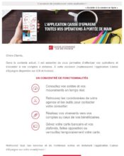 e-mailing - Marketing marque - Communication Services - Nouveaux Services - Caisse d'epargne - 03/2020