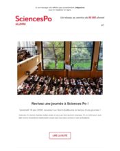 e-mailing - Marketing relationnel - Evénement - Sciences Po - 03/2020