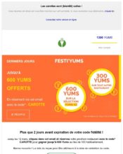 e-mailing - Marketing fidélisation - Animation / Vie du Programme de Fidélité - Incitation au réachat - Points et statut - Marketing Acquisition - Derniers jours - Ventes flash, soldes, demarque, promo, réduction - Lafourchette - 03/2020