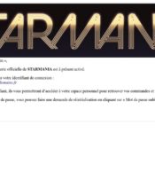 e-mailing - Transactionnels - Confirmation Ouverture de compte - Billetterie Starmania - 03/2020