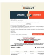 e-mailing - Transactionnels - Suivi de commande Expédition / Livraison - Cdiscount - 04/2020