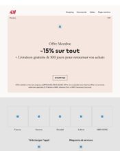 e-mailing - Marketing fidélisation - Avantages Partenaires - Incitation au réachat - Marketing Acquisition - Ventes flash, soldes, demarque, promo, réduction - H&M - 04/2020