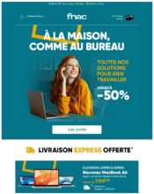 e-mailing - Marketing fidélisation - Incitation au réachat - Marketing Acquisition - Ventes flash, soldes, demarque, promo, réduction - Fnac - 04/2020