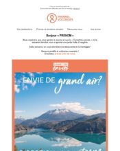 e-mailing - Marketing marque - Communication Produits - Nouveaux produits - Marketing relationnel - Newsletter - Pierre & Vacances - 04/2020