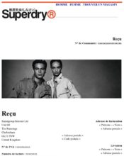 e-mailing - Transactionnels - Mise à disposition facture - Superdry - 04/2020