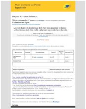 e-mailing - Transactionnels - Confirmation de commande - La Poste - 04/2020