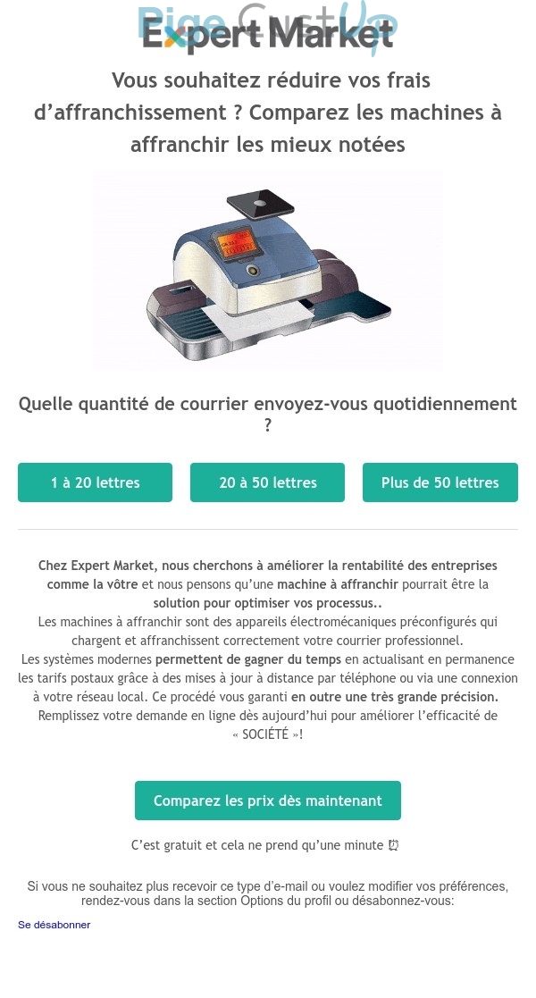 Exemple de Type de media  e-mailing - ExpertMarket - Marketing marque - Communication Produits - Nouveaux produits - Marketing fidélisation - Incitation au réachat