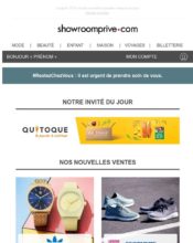 e-mailing - Marketing marque - Communication Produits - Nouveaux produits - Marketing fidélisation - Incitation au réachat - Marketing Acquisition - Ventes flash, soldes, demarque, promo, réduction - Showroomprive.com - 04/2020