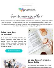 e-mailing - Marketing marque - Communication Produits - Nouveaux produits - Marketing fidélisation - Incitation au réachat - Marketing Acquisition - Ventes flash, soldes, demarque, promo, réduction - Photoweb - 04/2020