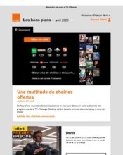 e-mailing - Marketing marque - Communication Produits - Nouveaux produits - Communication Services - Nouveaux Services - Orange - 04/2020