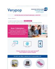 e-mailing - Marketing fidélisation - Points et statut - Verypop - 04/2020