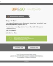 e-mailing - Transactionnels - Confirmation de commande - Bip & Go - 04/2020