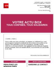 e-mailing - Marketing marque - Communication Produits - Nouveaux produits - Communication Services - Nouveaux Services - Marketing relationnel - Newsletter - SFR - 04/2020