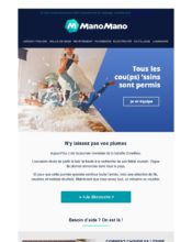 e-mailing - Marketing marque - Communication Produits - Nouveaux produits - ManoMano - 04/2020