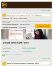 e-mailing - Transactionnels - Suivi de commande Expédition / Livraison - UPS - 04/2020