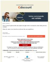 e-mailing - Transactionnels - Confirmation de commande - Suivi de commande Préparation - Cdiscount - 05/2020