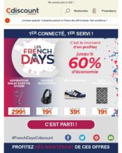 e-mailing - Marketing marque - Communication Produits - Nouveaux produits - Marketing fidélisation - Incitation au réachat - Marketing Acquisition - Ventes flash, soldes, demarque, promo, réduction - Cdiscount - 05/2020