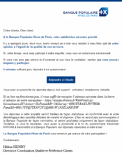 e-mailing - Enquêtes Clients - NPS / Avis clients - Banque Populaire - 06/2020