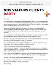 e-mailing - Marketing relationnel - Données clients / RGPD - Darty - 06/2020