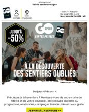 e-mailing - Marketing fidélisation - Animation / Vie du Programme de Fidélité - Incitation au réachat - Points et statut - Marketing marque - Communication Produits - Nouveaux produits - Marketing Acquisition - Ventes flash, soldes, demarque, promo, réduction - Go Sport - 06/2020