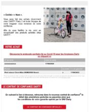 e-mailing - Transactionnels - Rappel CGV / SAV / Garantie - Darty - 06/2020