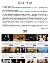 e-mailing - Marketing relationnel - Newsletter - RecitHall - 03/2021