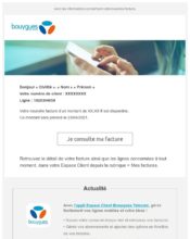 e-mailing - Transactionnels - Mise à disposition facture - Bouygues Télécom - 04/2021