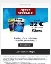 e-mailing - Marketing Acquisition - Acquisition abonnements - Pour la Science - 04/2021