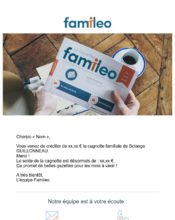 e-mailing - Transactionnels - Confirmation de paiement - Famileo - 04/2021