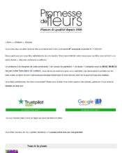 e-mailing - Enquêtes Clients - NPS / Avis clients - Promesse de fleurs - 05/2021