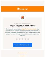 e-mailing - Enquêtes Clients - NPS / Avis clients - Burger King - 05/2021