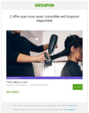 e-mailing - Marketing relationnel - Relance visiteurs site - Groupon - 05/2021