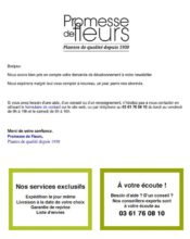 e-mailing - Transactionnels - Confirmation désabonnement Newsletters - Promesse de fleurs - 06/2021