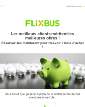 e-mailing - Marketing fidélisation - Incitation au réachat - Flixbus - 08/2021