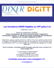 e-mailing - Marketing relationnel - Newsletter - Dixer - 08/2021