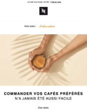 e-mailing - Marketing fidélisation - Incitation au réachat - Points et statut - Nespresso - 08/2021