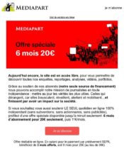 e-mailing - Marketing Acquisition - Acquisition abonnements - Derniers jours - Mediapart - 09/2021