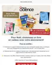 e-mailing - Marketing Acquisition - Acquisition abonnements - Pour la Science - 11/2021